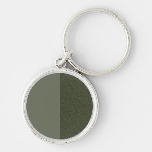 Vertical Two-Tone Moss Green Keychain – Customise (Front)
