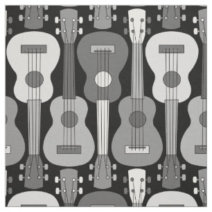 Vertical Ukulele Pattern  Fabric