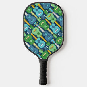 Vertical Ukulele Pattern Pickleball Paddle