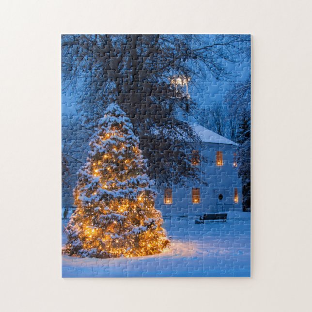 Vertical Vermont Round Church Jigsaw Puzzle (Vertical)