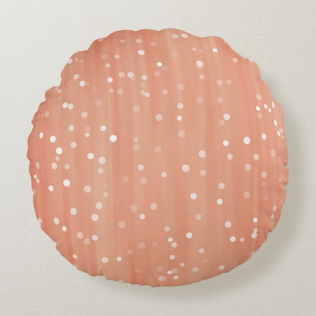 Vertical Vintage: Abstract Line Background. Round Cushion (Front)