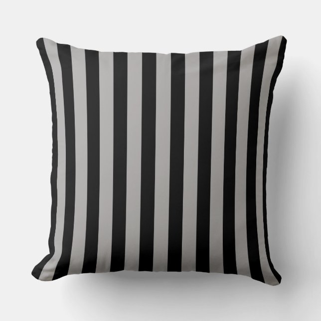  vertical wallpaper grey black stripes cushion (Front)