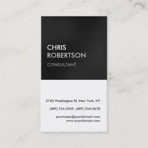 Vertical White Grey Attractive Business Card
