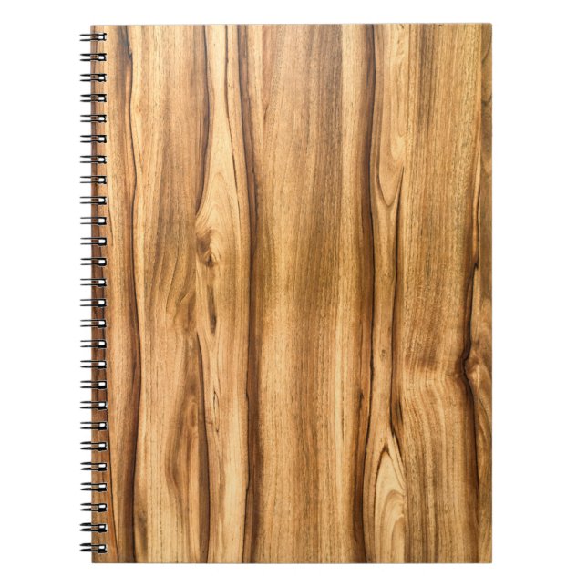 Vertical Wood Grain Pattern Notebook (Front)