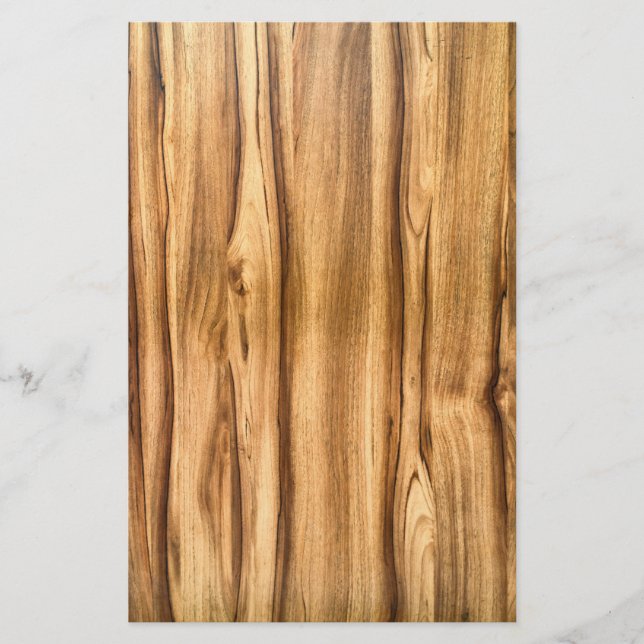 Vertical Wood Grain Pattern Stationery (Front)