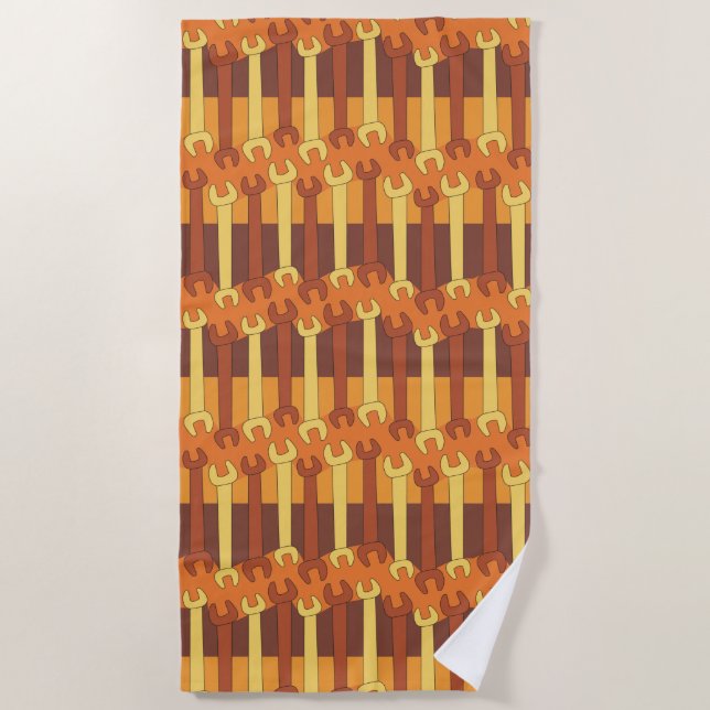 Vertical Wrench Pattern Beach Towel (Front)