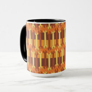 Vertical Wrench Pattern Mug