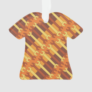 Vertical Wrench Pattern Ornament