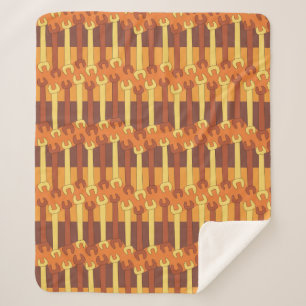 Vertical Wrench Pattern Sherpa Blanket