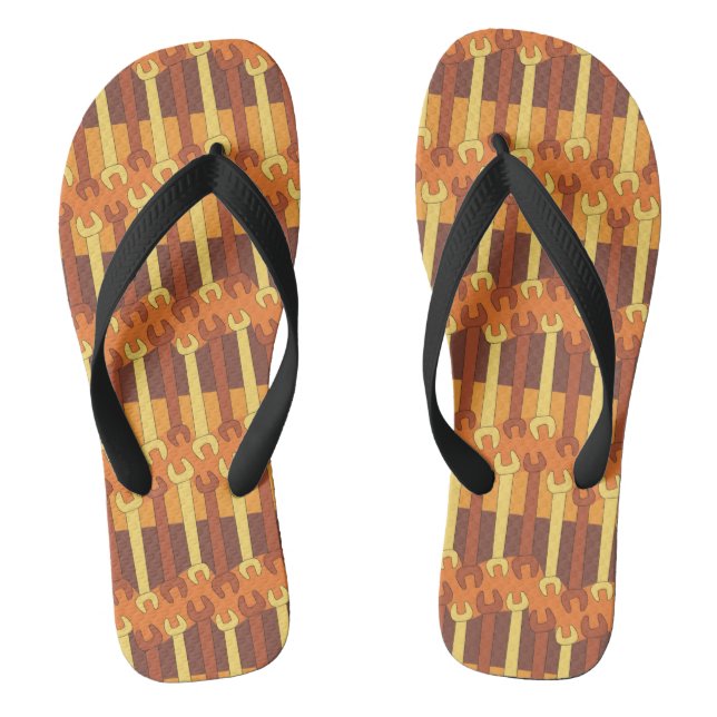 Vertical Wrench Pattern Thongs (Footbed)