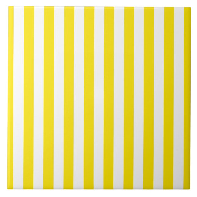 Vertical Yellow Stripes Tile (Front)