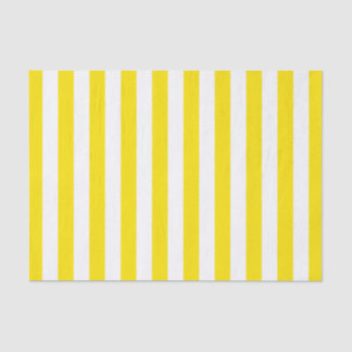 Vertical Yellow Stripes Tissue Paper
