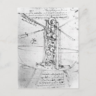 Vertically standing bird's-winged flying postcard
