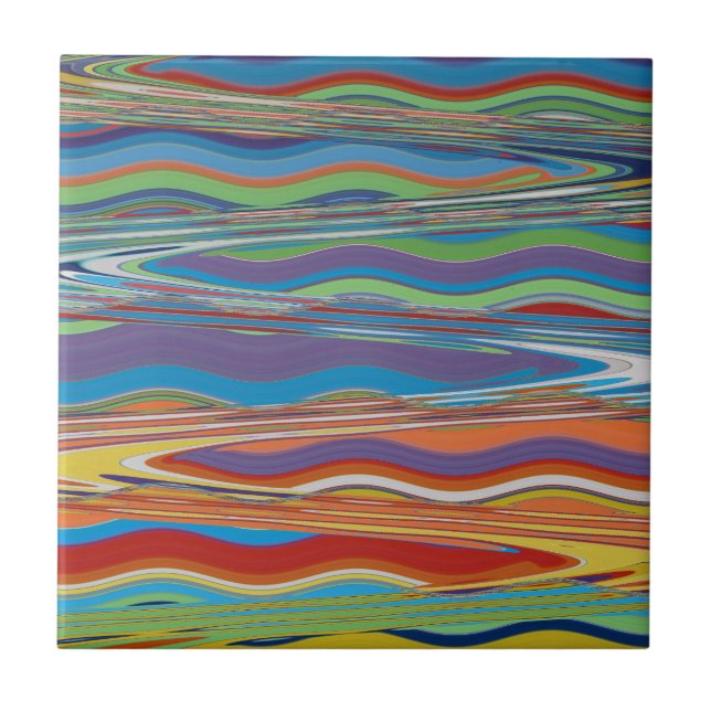 Verticle Carpet Abstract 12, 2018 | SVP Images Ceramic Tile (Front)