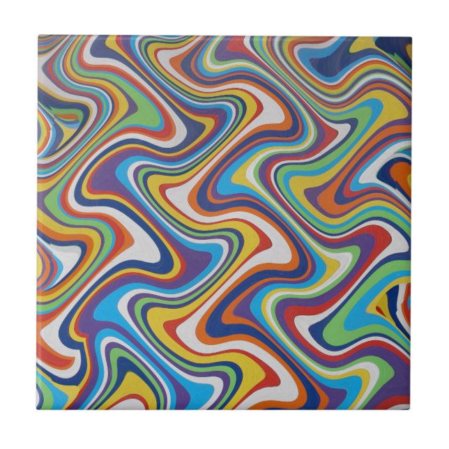 Verticle Carpet Abstract 6, 2018 | SVP Images Ceramic Tile (Front)