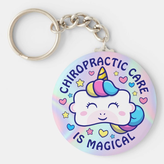 Verticorn™ Chiropractic Care Is Magical Key Ring (Front)