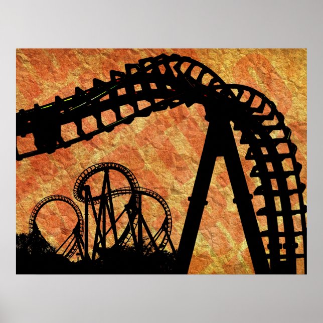 "Vertigo Art" Roller Coaster Poster (Front)