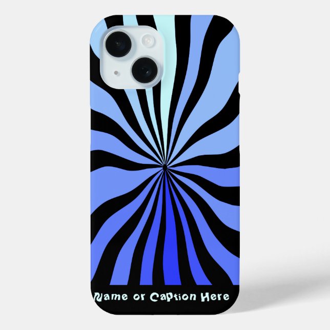 Vertigo - Black and Blue - Personalised Case-Mate iPhone Case (Back)