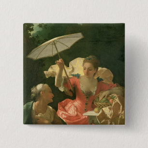 Vertumnus and Pomona 15 Cm Square Badge