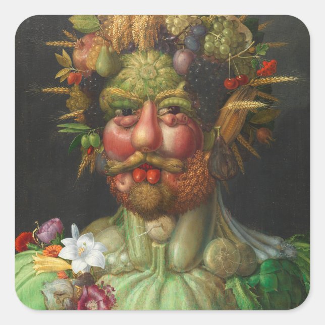 Vertumnus c. 1591 by Giuseppe Arcimboldo Square Sticker (Front)