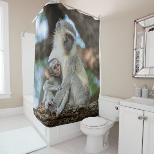 Vervet Monkey African Wildlife Photography Shower Curtain
