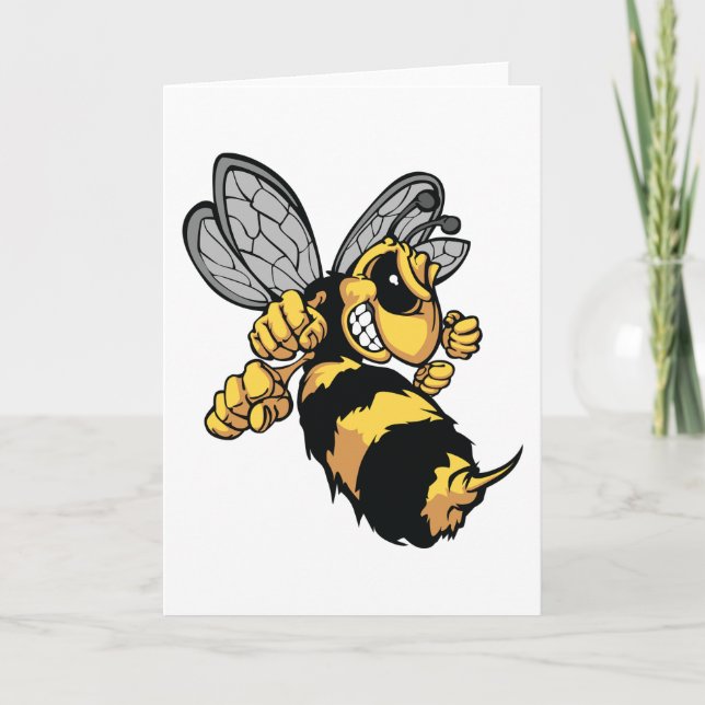 Very Angry Bee Greeting Cards (Front)