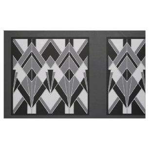 Very Art Deco Fabric Panels - Black/Grey