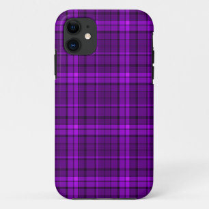 Very beautiful bright chequered pattern of purple  iPhone 11 case