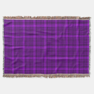 Very beautiful bright chequered pattern of purple  throw blanket