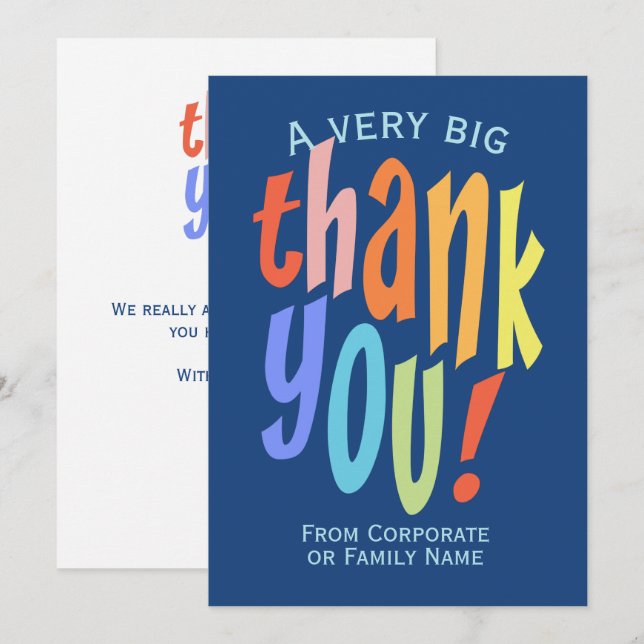 Very Big Thank You Appreciation (Front/Back)