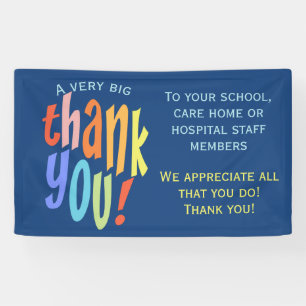 Very Big Thank You Appreciation Hospital School Banner