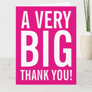 Very Big Thank You Big Greeting Card