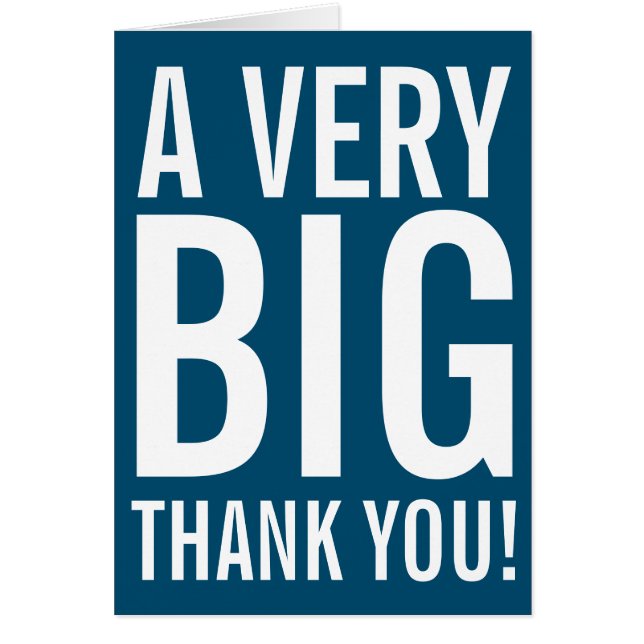 Very Big Thank You Greeting Card (Front)