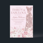 Very Blush Floral Rose Gold Dress 30th Birthday Invitation<br><div class="desc">Very Blush Floral Rose Gold Dress 30th Birthday Invitation 30 & Fabulous 30th Birthday Party Thirty & fabulous

See matching collection in Niche and Nest Store

Many thanks</div>