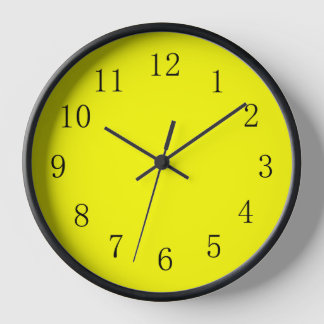 Very Bright Yellow Kitchen Wall Clock
