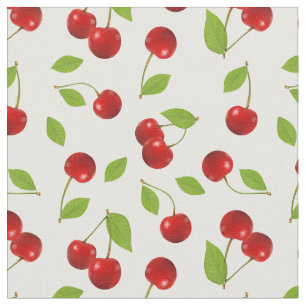 Very Cherry Fabric  - on white