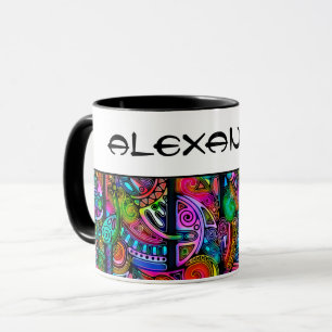 Very colorfully abstract forms art 10 mug