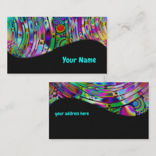 Very colorfully abstract forms art 1 business card