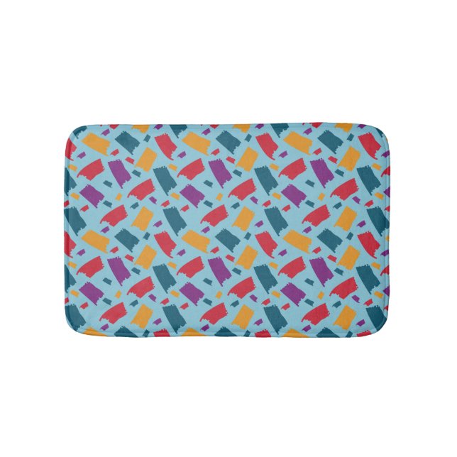 Very Colourful Abstract Pattern Bath Mat (Front)
