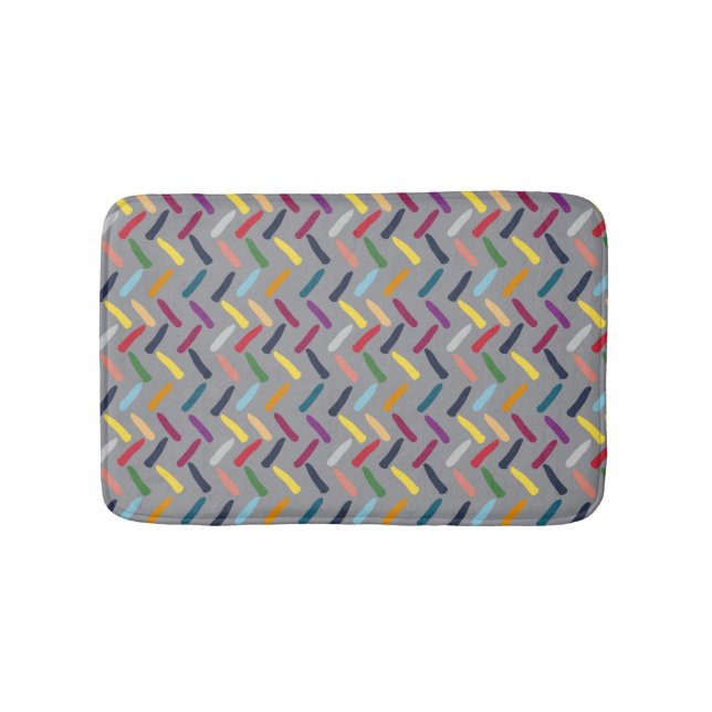 Very Colourful Pattern Bath Mat (Front)