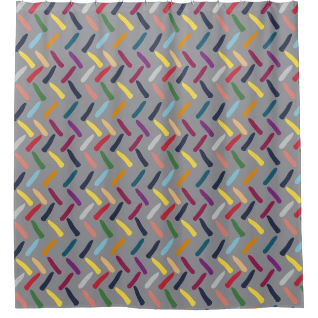 Very Colourful Pattern Shower Curtain (Front)