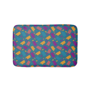 Very Colourful Uneven Pattern Bath Mat