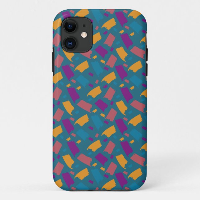 Very Colourful Uneven Pattern Case-Mate iPhone Case (Back)