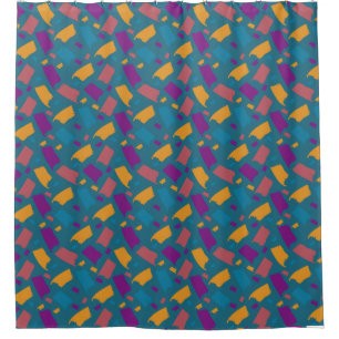 Very Colourful Uneven Pattern Shower Curtain