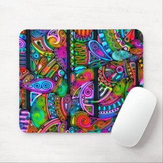 Very colourfully abstract forms art 10 mouse pad