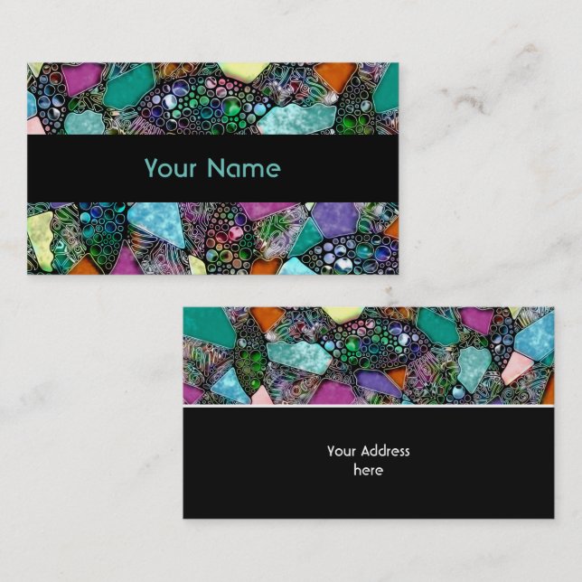Very colourfully abstract forms art 11 business card (Front/Back)