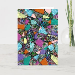 Very colourfully abstract forms art 11 card