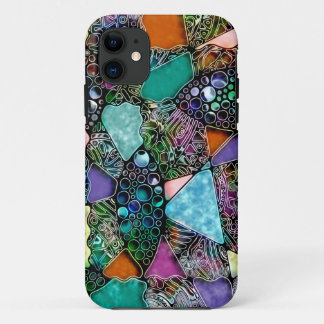 Very colourfully abstract forms art 11 iPhone 11 case