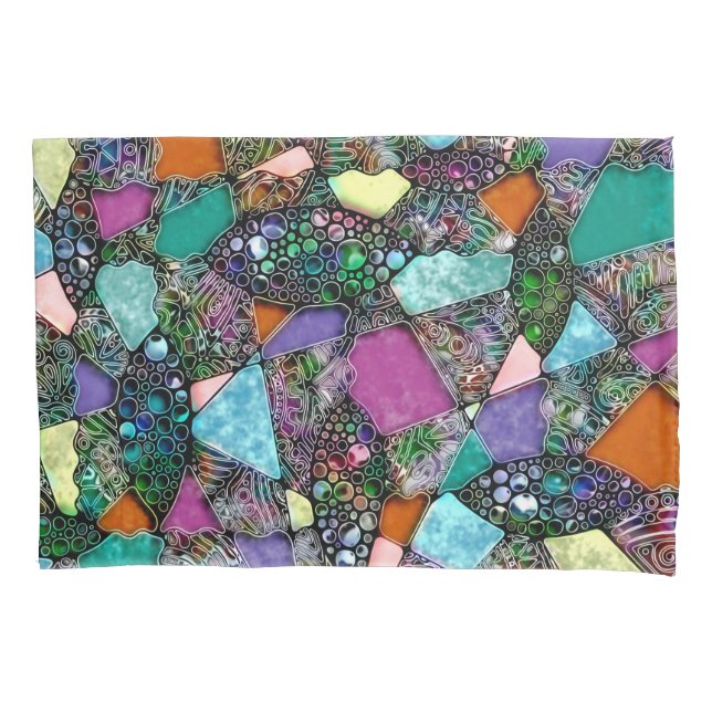 Very colourfully abstract forms art 11 pillowcase (Front)