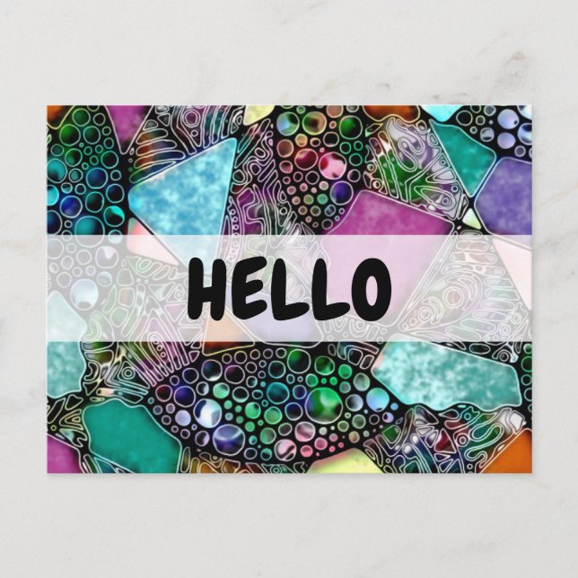 Very colourfully abstract forms art 11 postcard (Front)